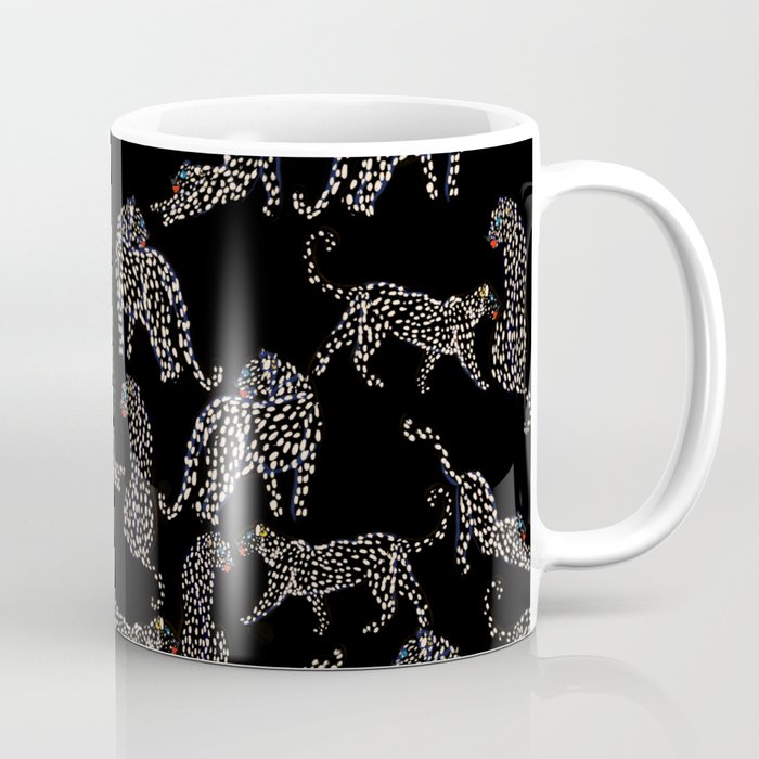 Boho modern black cheetah  Coffee Mug Gallery Image 1