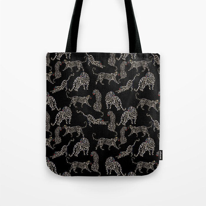 Boho modern black cheetah  Tote Bag Gallery Image 1