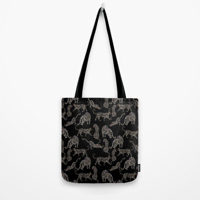 Boho modern black cheetah  Tote Bag Gallery Image 2
