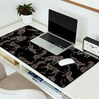 Boho modern black cheetah  Desk Mat Gallery Image 2