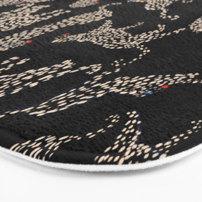 Boho modern black cheetah  Bath Mat Gallery Image 3