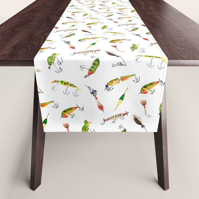Vintage Fishing Lures Table Runner Gallery Image 1