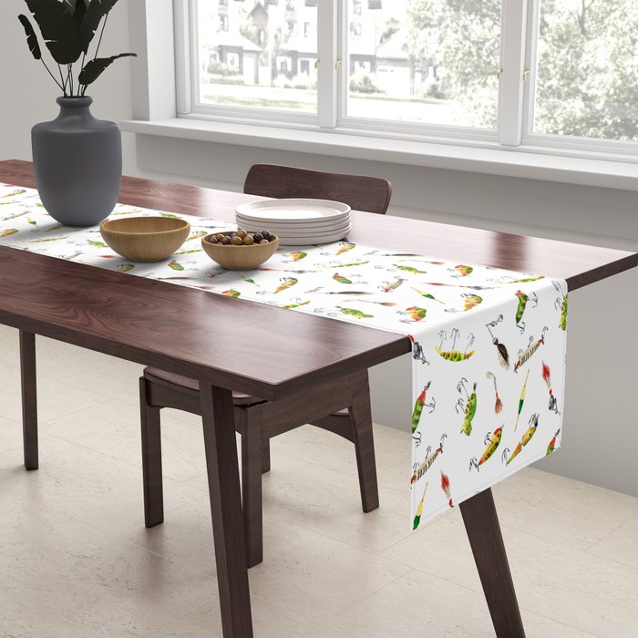 Vintage Fishing Lures Table Runner Gallery Image 2