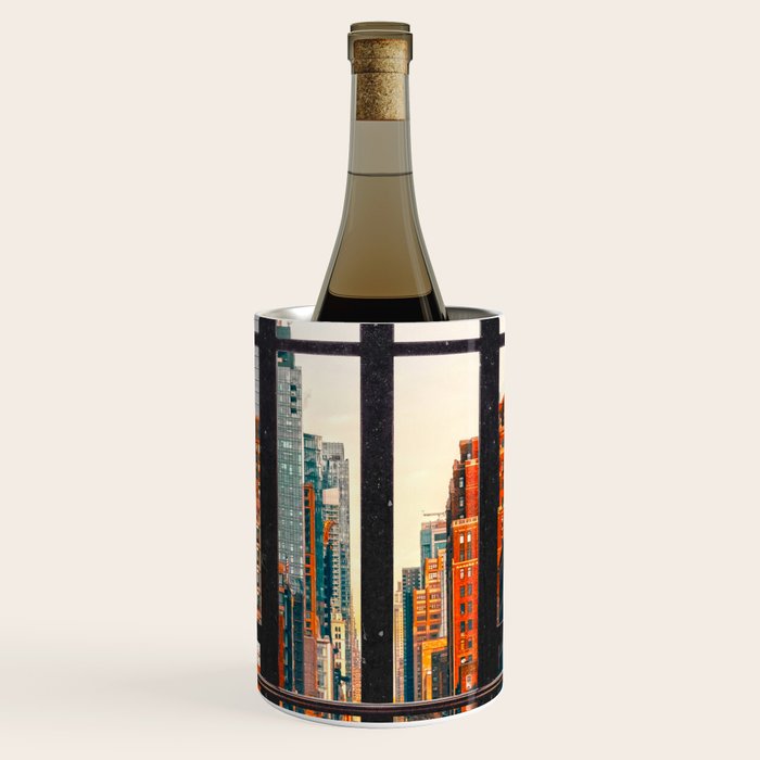 New York City Window #2-Surreal View Collage Wine Chiller Gallery Image 1
