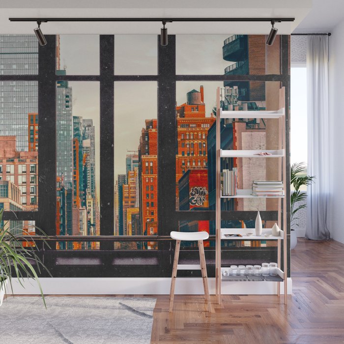 New York City Window #2-Surreal View Collage Wall Mural Gallery Image 1