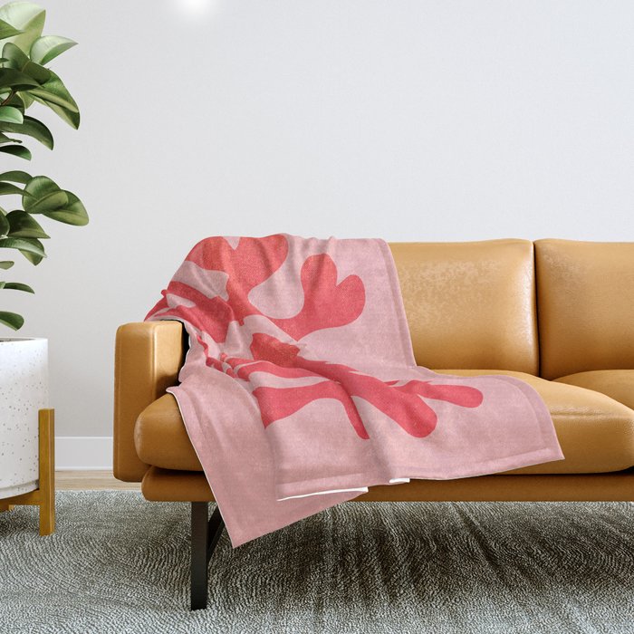 Red Salsa: Matisse Paper Cutouts 07 Throw Blanket Gallery Image 1