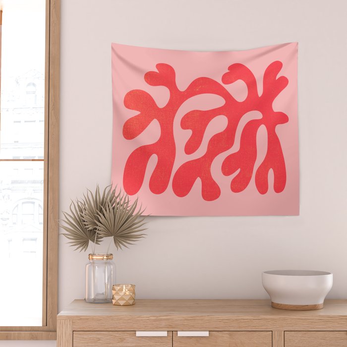 Red Salsa: Matisse Paper Cutouts 07 Wall Tapestry Gallery Image 2