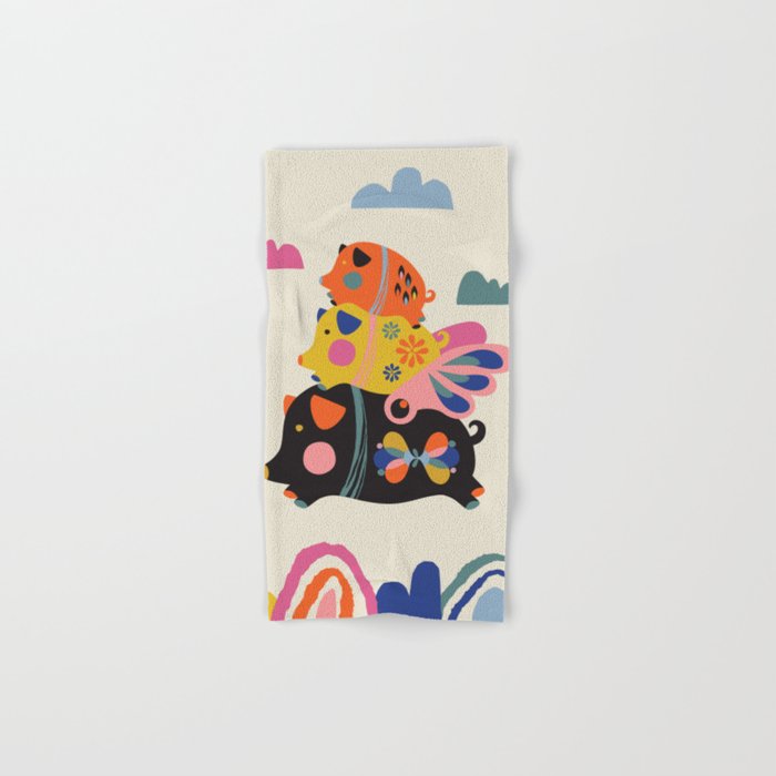 Flying pigs Bath Towel Gallery Image 1