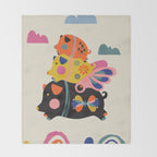Flying pigs Throw Blanket Gallery Image 2