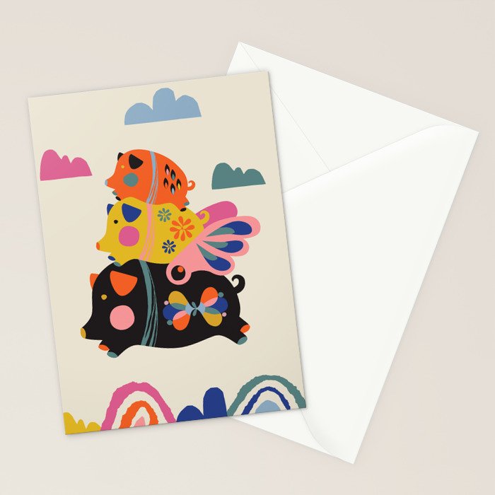 Flying pigs Stationery Card Gallery Image 2
