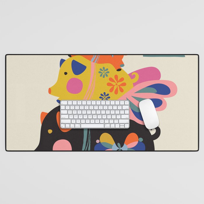 Flying pigs Desk Mat Gallery Image 1