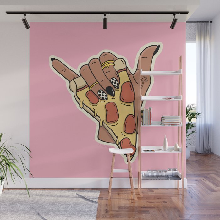 PIZZA SHAKA (DARK) Wall Mural Gallery Image 1