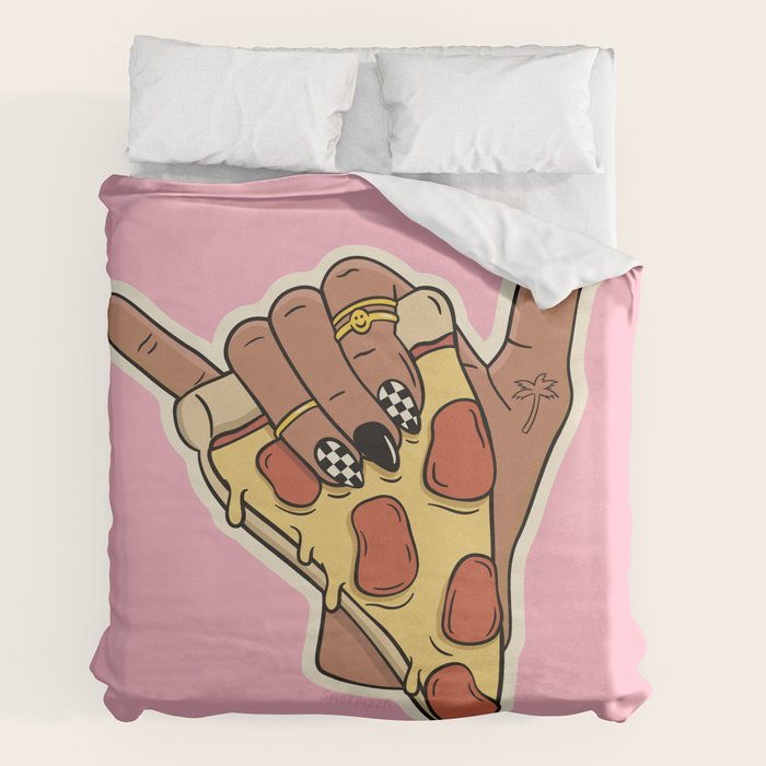 PIZZA SHAKA (DARK) Duvet Cover Gallery Image 2