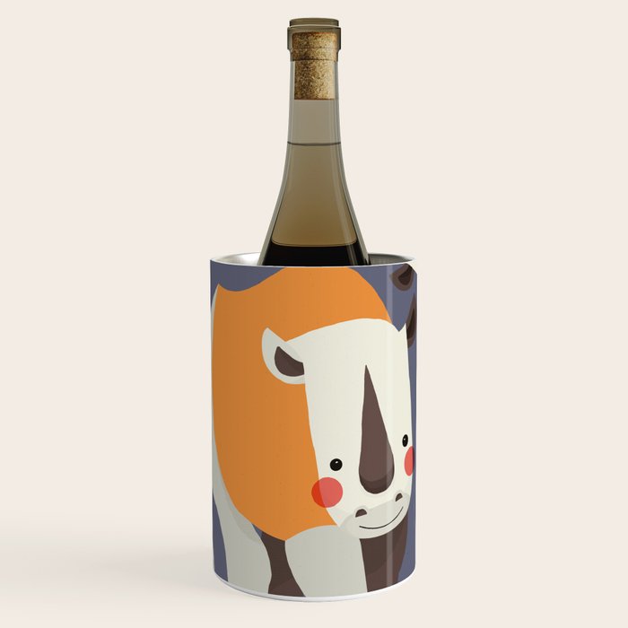 Rhinoceros, Animal Portrait Wine Chiller Gallery Image 1