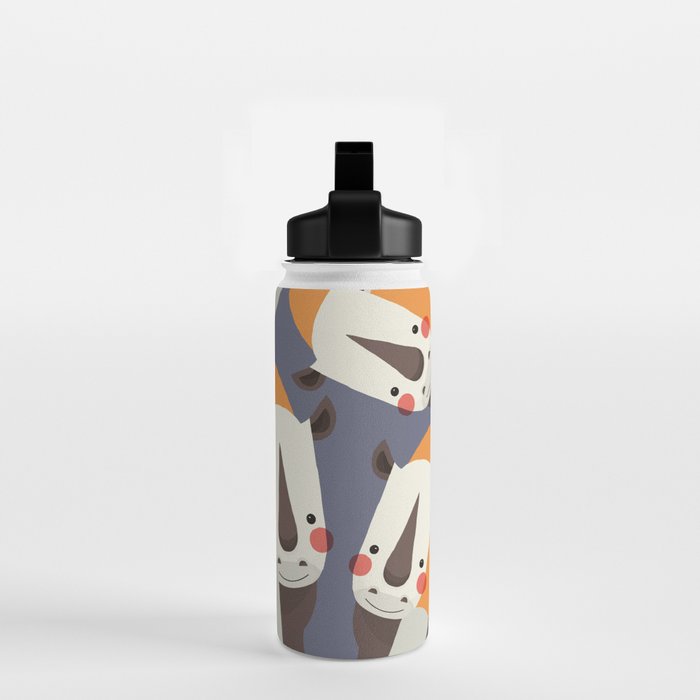 Rhinoceros, Animal Portrait Water Bottle Gallery Image 2