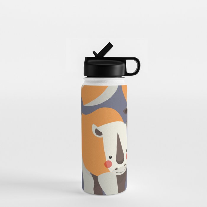 Rhinoceros, Animal Portrait Water Bottle Gallery Image 1