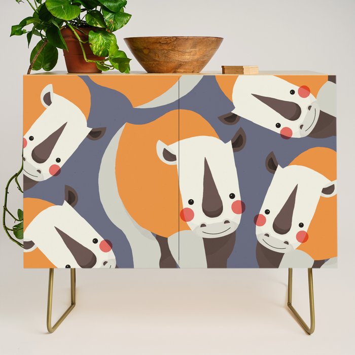 Rhinoceros, Animal Portrait Credenza Gallery Image 1