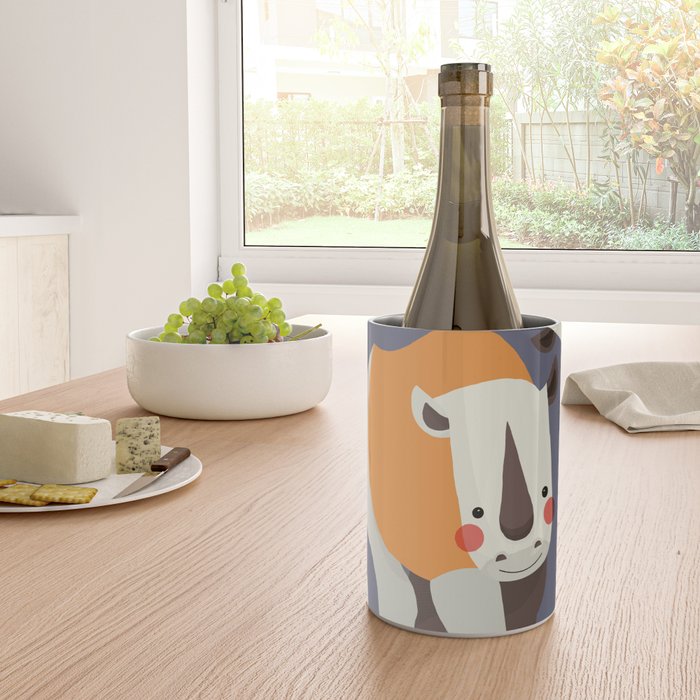 Rhinoceros, Animal Portrait Wine Chiller Gallery Image 4