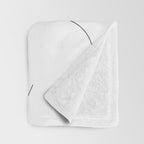 Minimal Line Art Woman with Magnolia Throw Blanket Gallery Image 3