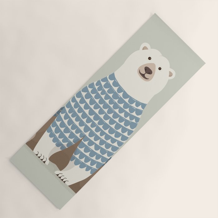 Whimsical Polar Bear Yoga Mat Gallery Image 1