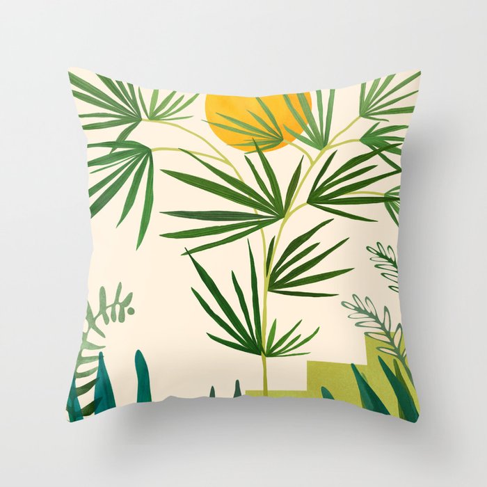 Mojave Morning Desert Landscape Throw Pillow Gallery Image 1