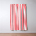 Classic Stripes XXXII - Coral Pink Window Curtain Gallery Image 3