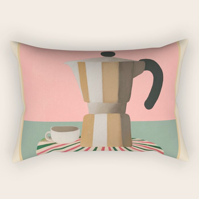 Moka Pot Still Life Rectangular Pillow Gallery Image 1