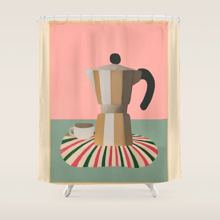 Moka Pot Still Life Shower Curtain Gallery Image 1