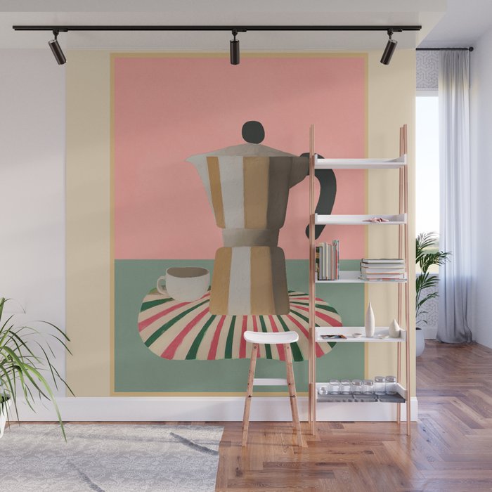 Moka Pot Still Life Wall Mural Gallery Image 1