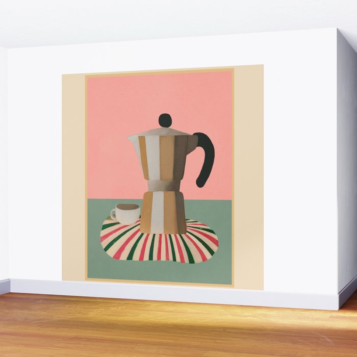 Moka Pot Still Life Wall Mural Gallery Image 2