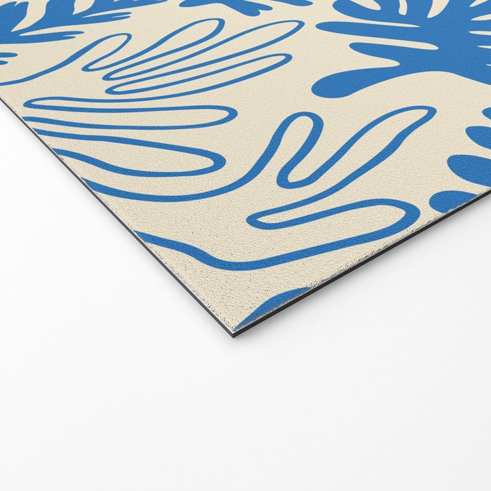 Abstract blue nature leaf art pattern Welcome Mat Gallery Image 2