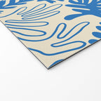 Abstract blue nature leaf art pattern Welcome Mat Gallery Image 2