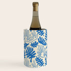 Abstract blue nature leaf art pattern Wine Chiller Gallery Image 1