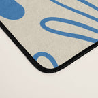 Abstract blue nature leaf art pattern Desk Mat Gallery Image 4