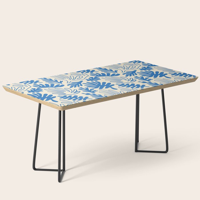 Abstract blue nature leaf art pattern Coffee Table Gallery Image 1