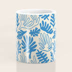 Abstract blue nature leaf art pattern Coffee Mug Gallery Image 4