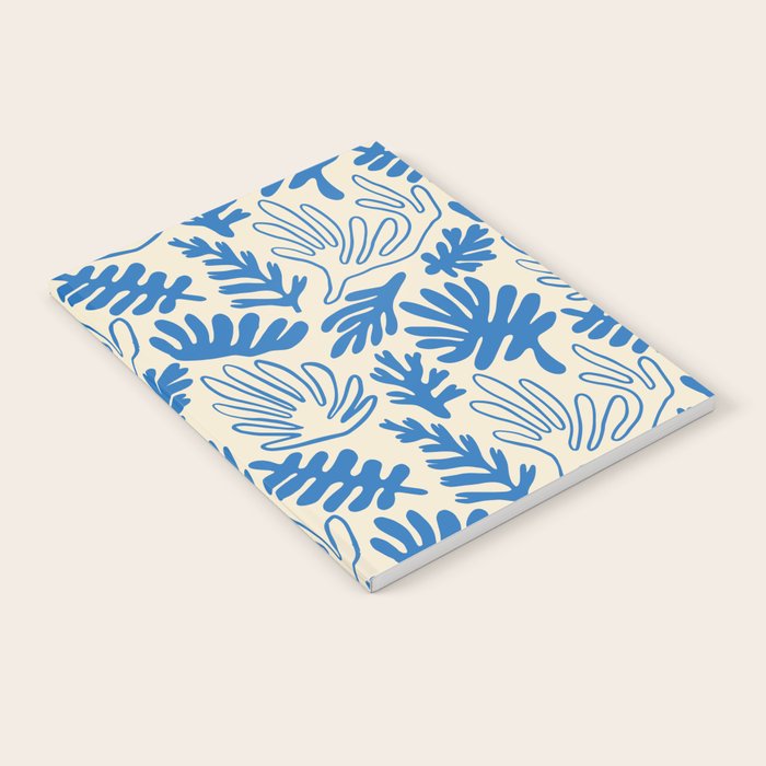 Abstract blue nature leaf art pattern Notebook Gallery Image 1