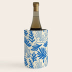 Abstract blue nature leaf art pattern Wine Chiller Gallery Image 3