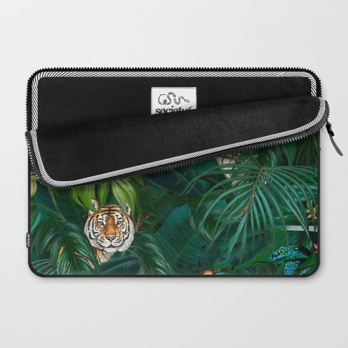 Jungle Tiger Prints Laptop Sleeve Gallery Image 2