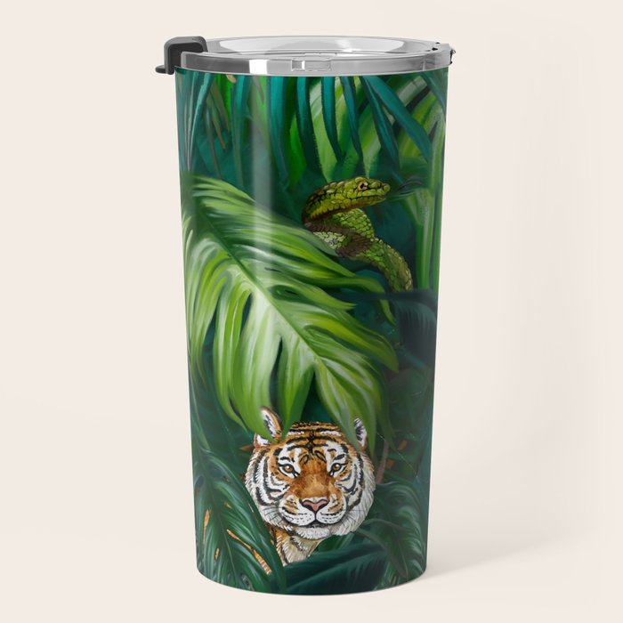 Jungle Tiger Prints Travel Mug Gallery Image 3