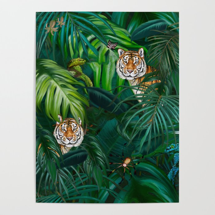 Jungle Tiger Prints Poster Gallery Image 1