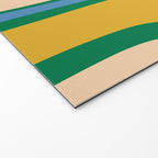 Retro Copacetic Abstract Pattern Blue Green Mustard Welcome Mat Gallery Image 2