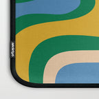 Retro Copacetic Abstract Pattern Blue Green Mustard Laptop Sleeve Gallery Image 3