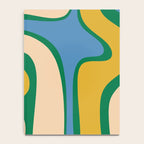 Retro Copacetic Abstract Pattern Blue Green Mustard Notebook Gallery Image 4