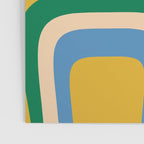Retro Copacetic Abstract Pattern Blue Green Mustard Poster Gallery Image 3