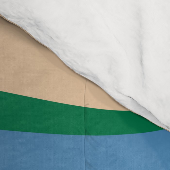 Retro Copacetic Abstract Pattern Blue Green Mustard Comforter Gallery Image 4