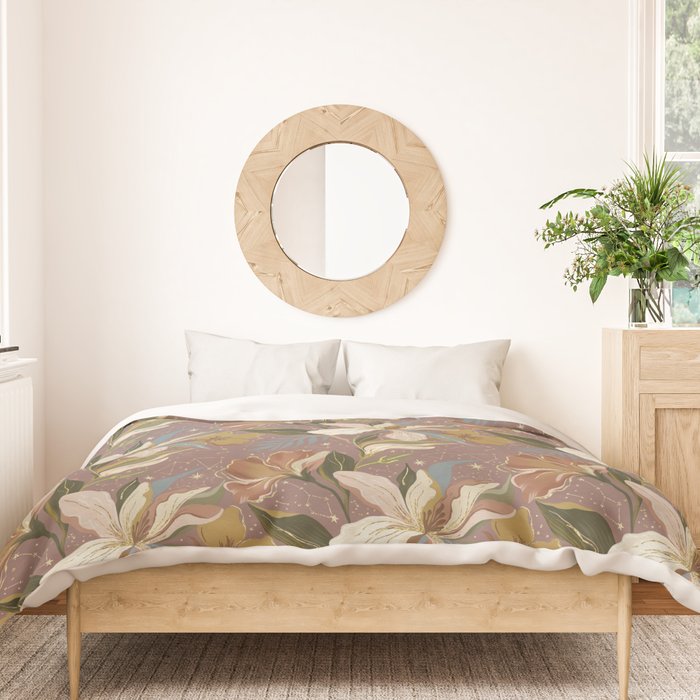 Celestial Iris Garden Duvet Cover Gallery Image 3