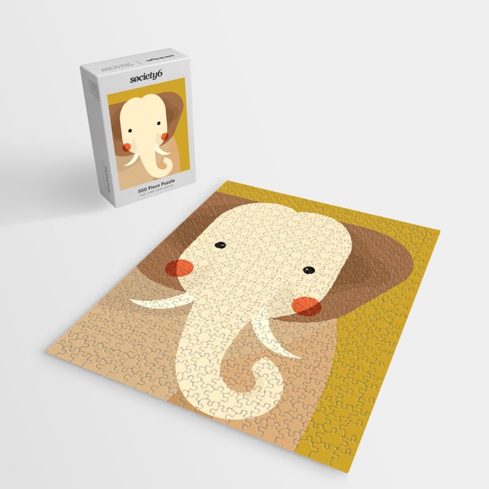 Elephant, Animal Portrait Jigsaw Puzzle Gallery Image 2