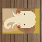 Elephant, Animal Portrait Outdoor Rug Gallery Image 1