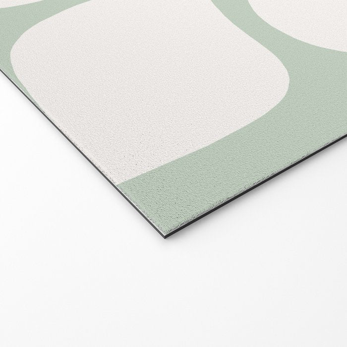 Minimal Abstract Matisse Monstera Pastel Sage Green 2/2 Welcome Mat Gallery Image 2